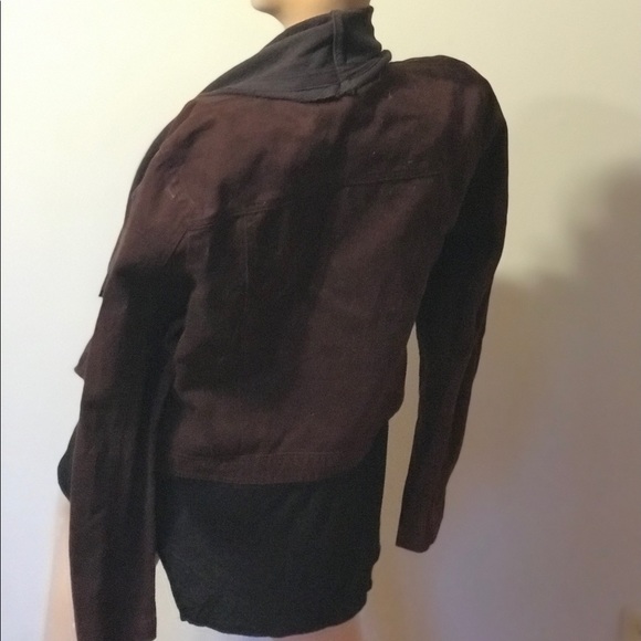 Buckel Buckle Drape Front Jacket Scarf Collar - Picture 3 of 3